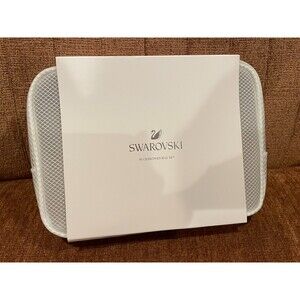 2 Pc SWAROVSKI Accessories Bag Set Travel Cosmetics Bag Brand New